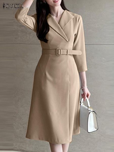 dresses zanzea fashion elegant vestidos solid color women's dress office sundress 3/4 sleeved vneck female vintage midcalf length robe, Black;gray
dresses zanzea fashion elegant vestidos solid color women's dress office sundress 3/4 sleeved vneck female vintage midcalf length robe, Black;gray