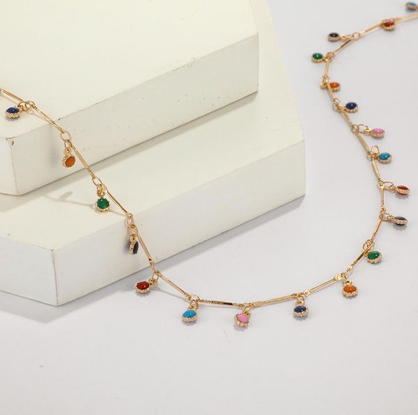 fashion colorful beads pendant necklaces for women chokers chains necklace anklets gold plated jewelry girlfriend gift4037625, Silver
fashion colorful beads pendant necklaces for women chokers chains necklace anklets gold plated jewelry girlfriend gift4037625, Silver
