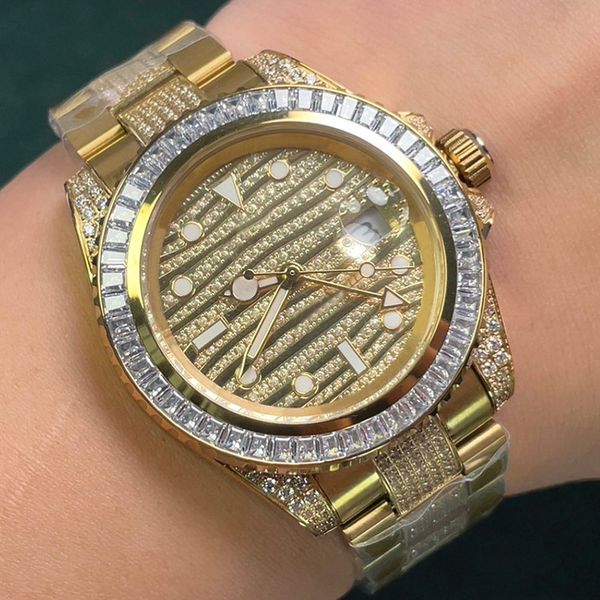diamond watch mens automatic mechanical watches 40mm luminous sapphire women wristwatch waterproof 904l stainless steel montre de luxe, Slivery;brown
diamond watch mens automatic mechanical watches 40mm luminous sapphire women wristwatch waterproof 904l stainless steel montre de luxe, Slivery;brown