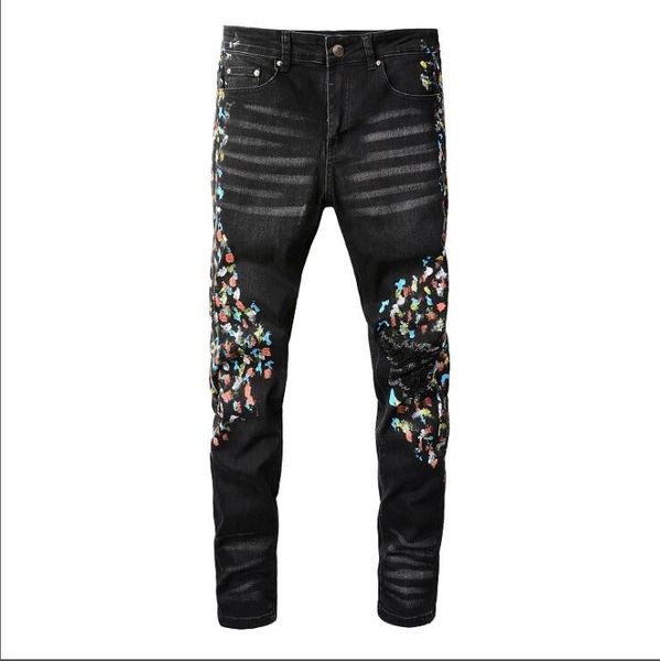 2023 designer mens jeans pants ripped high street fashion brand motorcycle embroidery trendy long hip hop with hole blue 69622
2023 designer mens jeans pants ripped high street fashion brand motorcycle embroidery trendy long hip hop with hole blue 69622