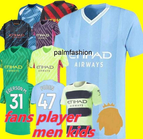 22 23 24 haaland soccer jerseys grealish mans cities mahrez fans player version de bruyne foden 2023 2024 football shirt kids kit uniform m, Black;yellow
22 23 24 haaland soccer jerseys grealish mans cities mahrez fans player version de bruyne foden 2023 2024 football shirt kids kit uniform m, Black;yellow