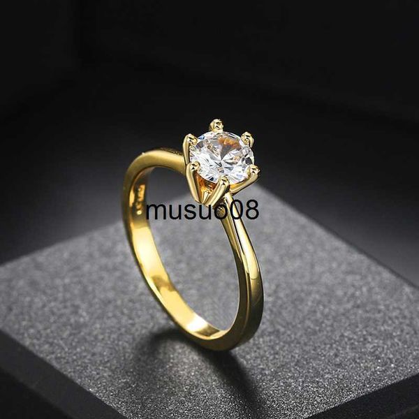 band rings classic 1 crystal wedding ring for women zirconia gold color engagement anniversary proposal marriage ring jewelry r174 j230602, Silver
band rings classic 1 crystal wedding ring for women zirconia gold color engagement anniversary proposal marriage ring jewelry r174 j230602, Silver