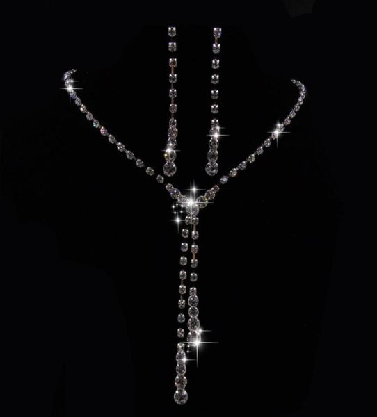simple design crystal bridal earrings necklace set women bride wedding jewelry set shinning rhinestone necklace earring for 4676667, White
simple design crystal bridal earrings necklace set women bride wedding jewelry set shinning rhinestone necklace earring for 4676667, White
