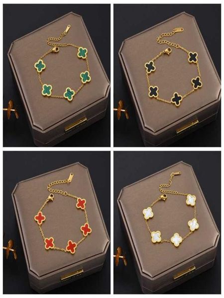 charm bracelets classic design colorful clover charm bracelet 18k gold stainless steel jewelry for women gift1289509, Golden;silver
charm bracelets classic design colorful clover charm bracelet 18k gold stainless steel jewelry for women gift1289509, Golden;silver