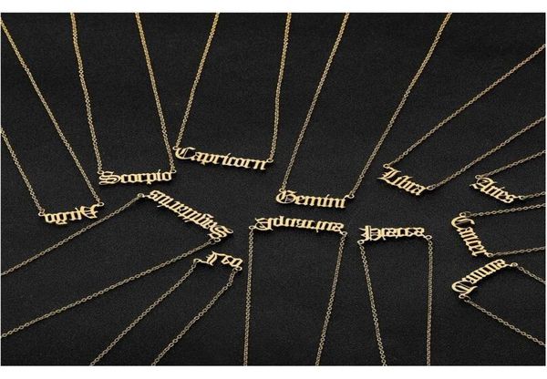 personalized letter zodiac necklace constellation necklaces custom stainless steel old english necklace birthday jewelry gifts ycu9503310, Silver
personalized letter zodiac necklace constellation necklaces custom stainless steel old english necklace birthday jewelry gifts ycu9503310, Silver