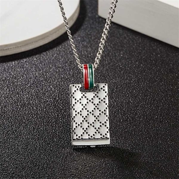 50% off designer jewelry bracelet necklace ring sterling rectangular rhombic lattice pendant enamel glue dropping old men's women', Silver
50% off designer jewelry bracelet necklace ring sterling rectangular rhombic lattice pendant enamel glue dropping old men's women', Silver