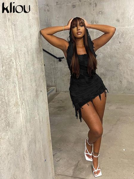 dresses kliou solid hooded mini dress women simple see through bandage sleeveless bodyshaping robe lady hipster streetwear vestido, Black;gray
dresses kliou solid hooded mini dress women simple see through bandage sleeveless bodyshaping robe lady hipster streetwear vestido, Black;gray