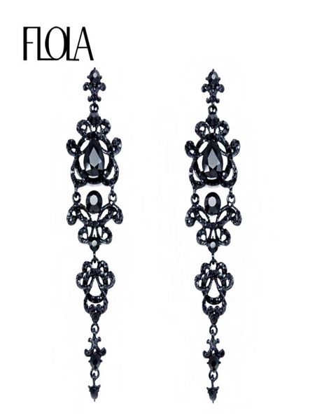 flola brand vintage black earrings with stones rhinestones long chandelier earrings gothic fashion jewelry for women ersh341656016, Silver
flola brand vintage black earrings with stones rhinestones long chandelier earrings gothic fashion jewelry for women ersh341656016, Silver