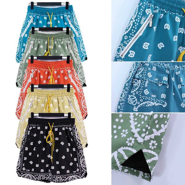 adp1 2023 men's and women's high street shorts fashion designer brand rhude summer cashew nut print american loose drawstring capr, White;black
adp1 2023 men's and women's high street shorts fashion designer brand rhude summer cashew nut print american loose drawstring capr, White;black