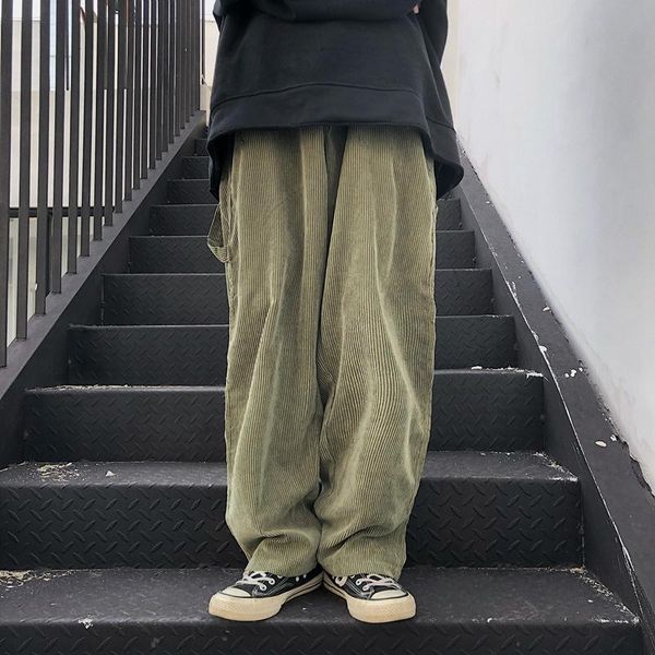 pants spring corduroy pants men's fashion solid color retro straight pants men streetwear wild loose hip hop trousers mens overalls, Black
pants spring corduroy pants men's fashion solid color retro straight pants men streetwear wild loose hip hop trousers mens overalls, Black