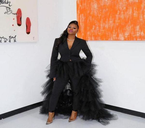 2 pieces women black pants suit evening dresses with tiered train 2022 deep v neck long sleeves evening formal occasion gowns prom2192846, Black;red
2 pieces women black pants suit evening dresses with tiered train 2022 deep v neck long sleeves evening formal occasion gowns prom2192846, Black;red