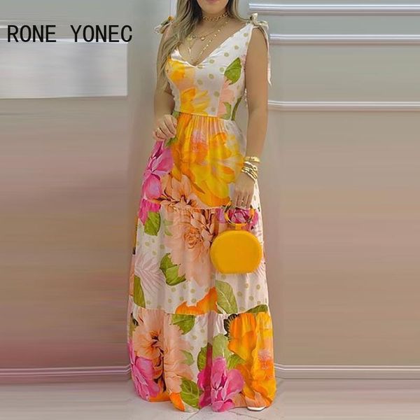 dresses women elegant dress floral print sleeveless vneck maxi dress summer vacation dress 2021, Black;gray
dresses women elegant dress floral print sleeveless vneck maxi dress summer vacation dress 2021, Black;gray