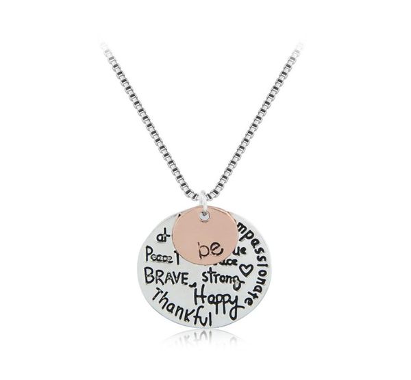 twotone quotbequot graffiti friend brave happy strong thankfull lettering charm round pendant necklaces for women039s fas3017659, Silver
twotone quotbequot graffiti friend brave happy strong thankfull lettering charm round pendant necklaces for women039s fas3017659, Silver