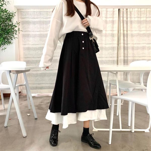 dresses autumn women skirts high waist student korean style dark vintage patchwork long aline simply skirt skirts women fashion 2022, Black;gray
dresses autumn women skirts high waist student korean style dark vintage patchwork long aline simply skirt skirts women fashion 2022, Black;gray