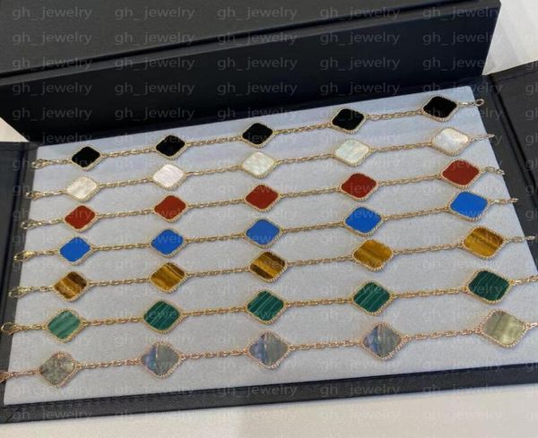 classic four leaf clover charm bracelets 18k gold mother of pearl abalone designer bracelet women party wedding gift jewelry7876433, Golden;silver
classic four leaf clover charm bracelets 18k gold mother of pearl abalone designer bracelet women party wedding gift jewelry7876433, Golden;silver