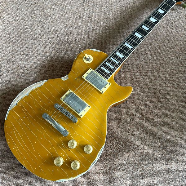 custom shop, lp standard electric guitar, gold artificial old relic silver hardware, guitar, ing
custom shop, lp standard electric guitar, gold artificial old relic silver hardware, guitar, ing