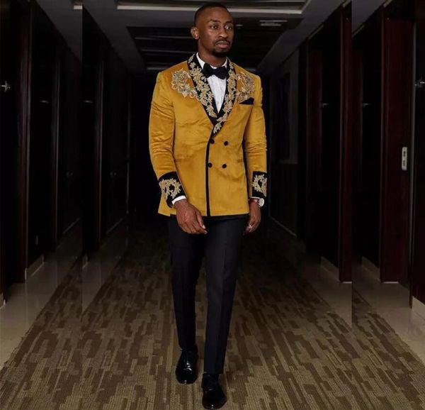 yellow velvet double breasted wedding tuxedos gold appliques slim fit two pieces mens suit business wear outfit 2 pieces5203567, Black;gray
yellow velvet double breasted wedding tuxedos gold appliques slim fit two pieces mens suit business wear outfit 2 pieces5203567, Black;gray