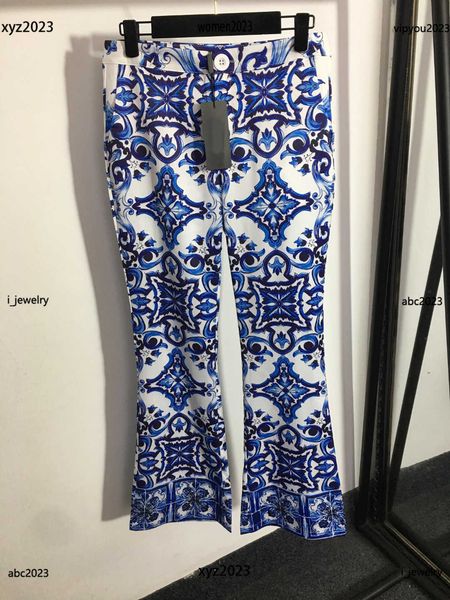 designer women pants blue pattern printing casual pants size s-l fashion symmetrical pattern decoration trousers may27, Black;white
designer women pants blue pattern printing casual pants size s-l fashion symmetrical pattern decoration trousers may27, Black;white