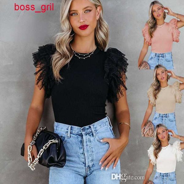 womens knit t shirt 2023 designer woman clothing solid color round neck casual women lotus sleeve tee shirt, White
womens knit t shirt 2023 designer woman clothing solid color round neck casual women lotus sleeve tee shirt, White