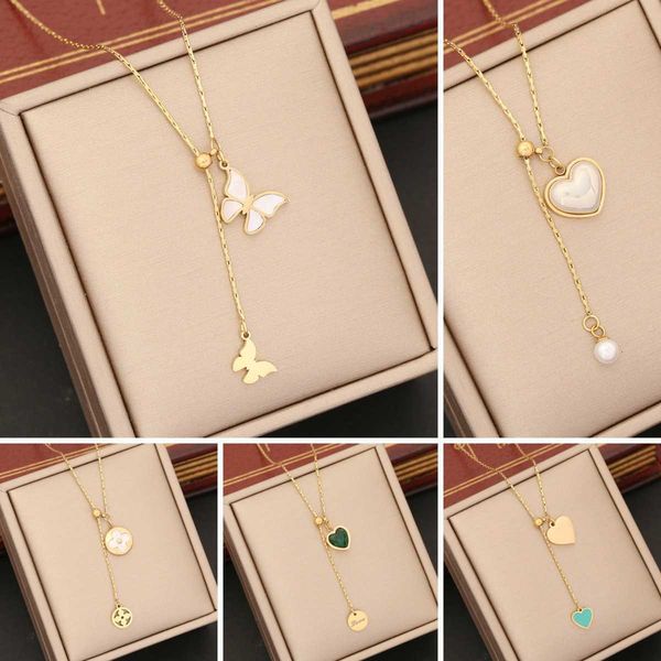 new jewelry adjustable butterfly necklace fashion pearl love stainless steel collar chain n1155, Silver
new jewelry adjustable butterfly necklace fashion pearl love stainless steel collar chain n1155, Silver