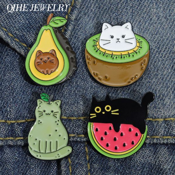 cartoon animal fruit enamel pin badge watermelon avocado kiwi pear orange kitten cute brooch jewelry accessories women hat gift, Gray
cartoon animal fruit enamel pin badge watermelon avocado kiwi pear orange kitten cute brooch jewelry accessories women hat gift, Gray