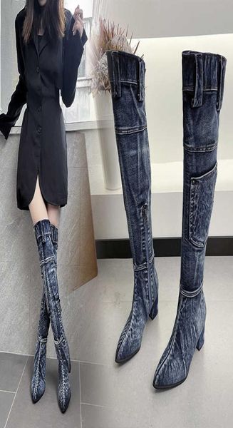 boots 2022 jean boots women kneehigh boot zipper 6cm high heel woman stylish jeans boots ladies denim boat female shoes cowbo6622846, Black
boots 2022 jean boots women kneehigh boot zipper 6cm high heel woman stylish jeans boots ladies denim boat female shoes cowbo6622846, Black