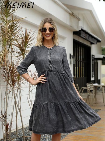 dresses y2k black o neck zipper patchwork pleats distress denim dresses vintage three quarter sleeve kneelength maxi dress for women, Black;gray
dresses y2k black o neck zipper patchwork pleats distress denim dresses vintage three quarter sleeve kneelength maxi dress for women, Black;gray