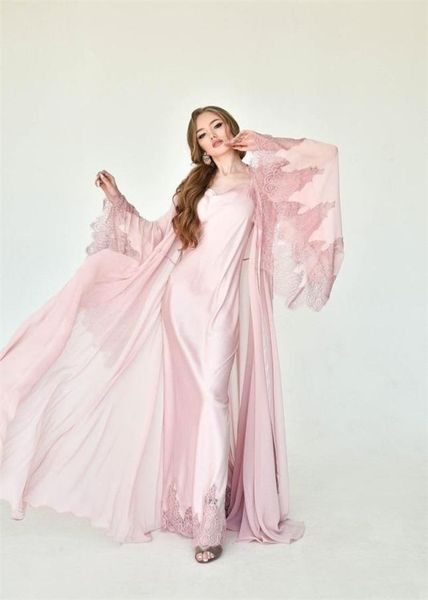 two pieces bridal sleepwear soft chiffon appliqued lace long sleeves custom made sweep train evening robes nightgown8181300, Black;red
two pieces bridal sleepwear soft chiffon appliqued lace long sleeves custom made sweep train evening robes nightgown8181300, Black;red