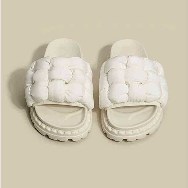 slippers white platform sandals women summer slip on flat random soft cushion slides cute open woven shoes 220708, Black
slippers white platform sandals women summer slip on flat random soft cushion slides cute open woven shoes 220708, Black