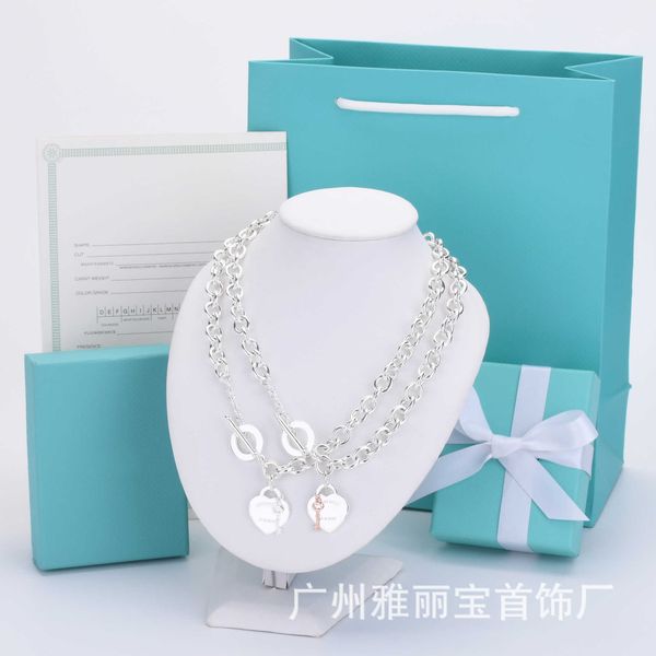 high-quality tiffayffay coarse chain key heart necklace silver platiffayng copper cnc steel seal pendant tiffaye couple, Black
high-quality tiffayffay coarse chain key heart necklace silver platiffayng copper cnc steel seal pendant tiffaye couple, Black