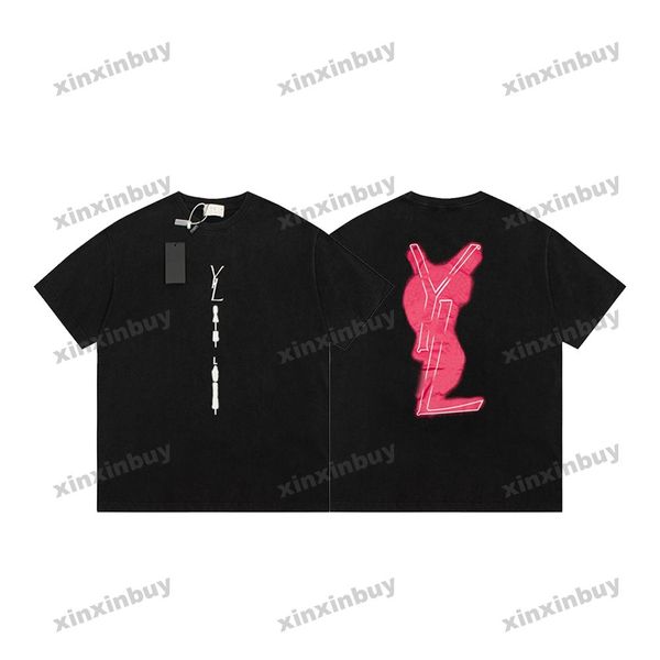 xinxinbuy men designer tee t shirt 23ss destroyed letter pattern print short sleeve cotton women red white black yellow blue s-2xl, Black;brown 
xinxinbuy men designer tee t shirt 23ss destroyed letter pattern print short sleeve cotton women red white black yellow blue s-2xl, Black;brown