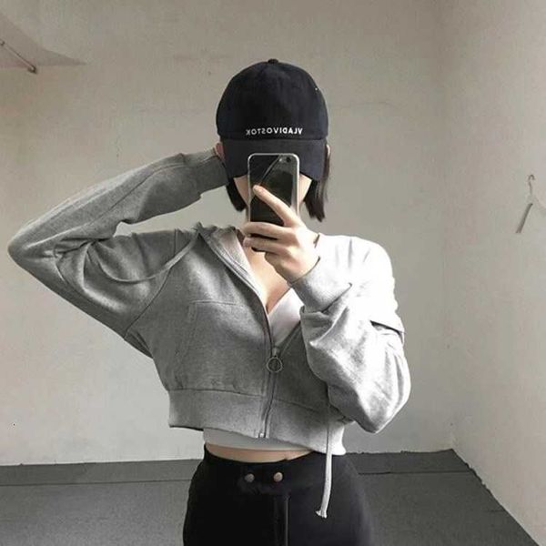 long sleeve custom blank zip up terry pocket casual crop hoodies for women drawstring sports sweatshirt coat, Black
long sleeve custom blank zip up terry pocket casual crop hoodies for women drawstring sports sweatshirt coat, Black