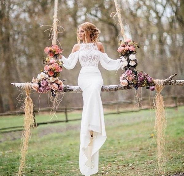 said mahamad wedding gowns high neck lace appliques long sleeve chiffon beach wedding dresses bridal dresses arabic 2017 ba32297131886, White
said mahamad wedding gowns high neck lace appliques long sleeve chiffon beach wedding dresses bridal dresses arabic 2017 ba32297131886, White