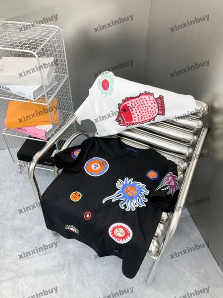 xinxinbuy men designer tee t shirt 23ss face sunfish pattern embroidery short sleeve cotton women red white black yellow blue s-xl, Black;brown
xinxinbuy men designer tee t shirt 23ss face sunfish pattern embroidery short sleeve cotton women red white black yellow blue s-xl, Black;brown