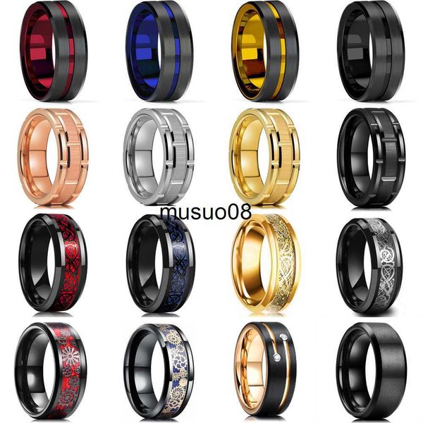 band rings fashion men's 8mm gold color groove beveled edge tungsten wedding carbon fiber ring punk gear wheel stainless steel ring for, Silver
band rings fashion men's 8mm gold color groove beveled edge tungsten wedding carbon fiber ring punk gear wheel stainless steel ring for, Silver