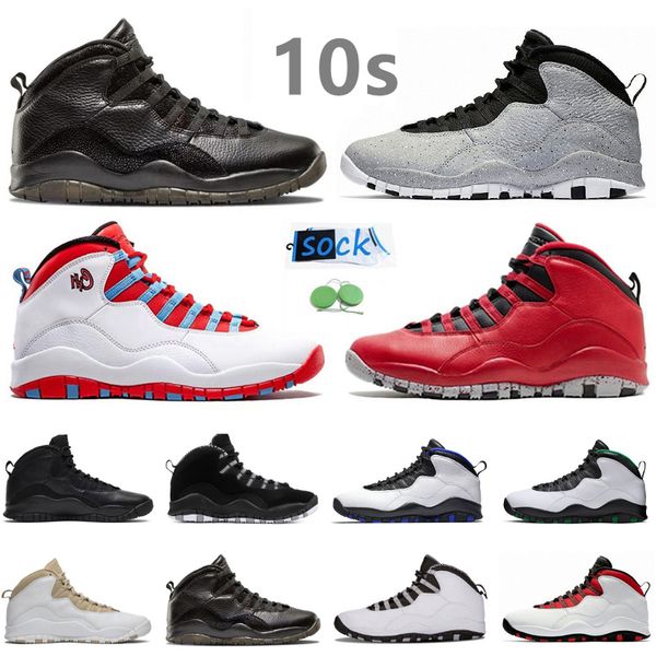 2023 jumpman 10 10s men basketball shoes sneaker bulls over broadway cement chicago black white drake orlando seattle steel grey linen mens