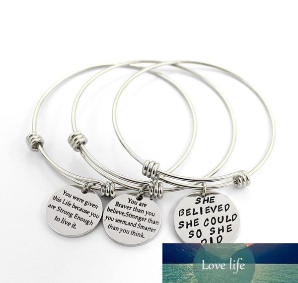 adjustable stainless steel bracelets for womens inspirational words metal card charm bracelet quotshe believed she could9283513, Golden;silver
adjustable stainless steel bracelets for womens inspirational words metal card charm bracelet quotshe believed she could9283513, Golden;silver