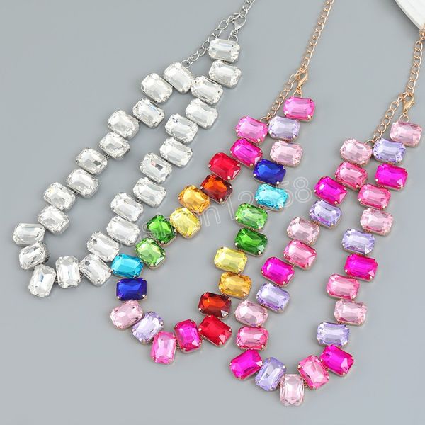 trend metal square glass geometric necklace wedding banquet creative jewelry women's charm accessories gift, Golden;silver
trend metal square glass geometric necklace wedding banquet creative jewelry women's charm accessories gift, Golden;silver