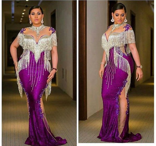 2019 aso ebi arabic purple luxurious evening dresses beaded crystals lace prom dresses mermaid formal party second reception 6152712, Black
2019 aso ebi arabic purple luxurious evening dresses beaded crystals lace prom dresses mermaid formal party second reception 6152712, Black