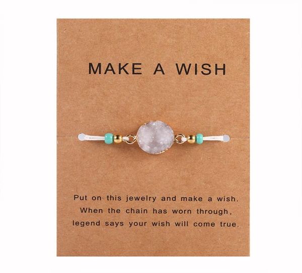 natural druzy resin stone bead bracelet with make a wish card red blue string adjustable woven bracelets for men women wish jewelr2773150, Golden;silver
natural druzy resin stone bead bracelet with make a wish card red blue string adjustable woven bracelets for men women wish jewelr2773150, Golden;silver