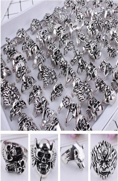 50pcslot gothic big skull ring men man imitation stainless steel bohemian punk vintage jewelry religion statement rings mixed sty7216045, Silver
50pcslot gothic big skull ring men man imitation stainless steel bohemian punk vintage jewelry religion statement rings mixed sty7216045, Silver