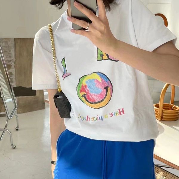 ganni designer designer womens t-shirt gannis beach tees smiling face print round neck short-sleeved pullover shirts women size s-l, White
ganni designer designer womens t-shirt gannis beach tees smiling face print round neck short-sleeved pullover shirts women size s-l, White