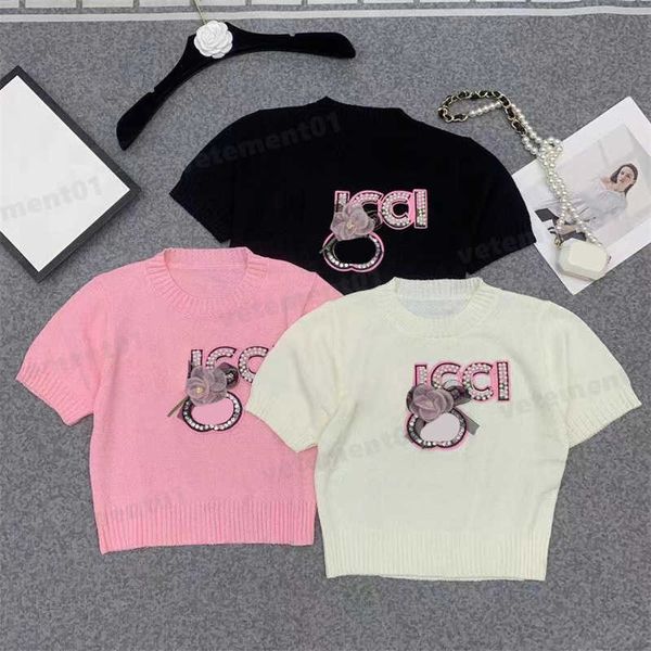 spring and summer knit tees designer t shirt women letter pattern logo print short sleeves tshirt knitwear womens clothes available in 3 col, White
spring and summer knit tees designer t shirt women letter pattern logo print short sleeves tshirt knitwear womens clothes available in 3 col, White
