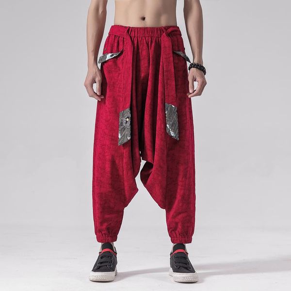 pants 2022 men hip hop baggy cotton harem pants mens linen wide leg trousers male chinese style vintage cross pants crotch robe pants, Black
pants 2022 men hip hop baggy cotton harem pants mens linen wide leg trousers male chinese style vintage cross pants crotch robe pants, Black