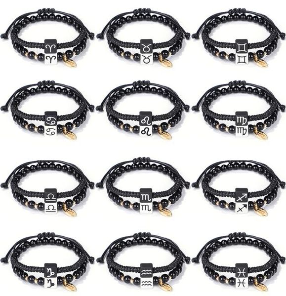 2pcsset 12 zodiac bracelet beaded strands handmade rope braided couple bracelets friendship jewelry1580218, Black
2pcsset 12 zodiac bracelet beaded strands handmade rope braided couple bracelets friendship jewelry1580218, Black