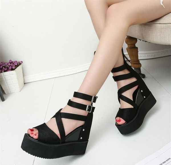 zhenzhou 2020 summer thick bottom sandals muffin bottom wedge fish mouth shoes waterproof platform 11cm high heel roman shoes y2007560564, Black
zhenzhou 2020 summer thick bottom sandals muffin bottom wedge fish mouth shoes waterproof platform 11cm high heel roman shoes y2007560564, Black