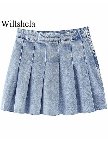 dresses willshela women fashion denim light blue solid pleated side zipper mini skirt vintage high waist female chic lady skirt, Black;gray
dresses willshela women fashion denim light blue solid pleated side zipper mini skirt vintage high waist female chic lady skirt, Black;gray