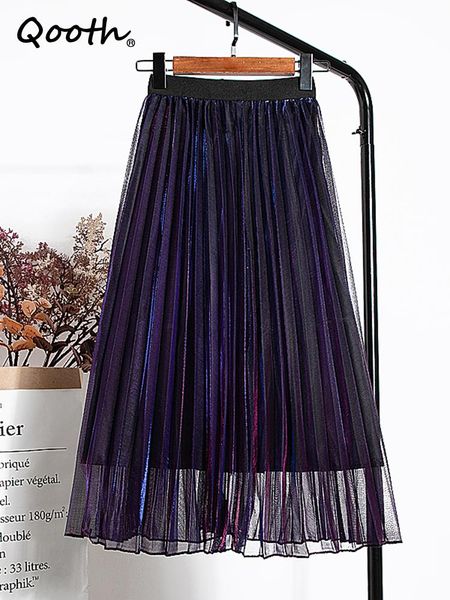 dresses qooth spring midi shine gradient color mesh skirt women party high waist pleated long tulle skirt qt1864, Black;gray
dresses qooth spring midi shine gradient color mesh skirt women party high waist pleated long tulle skirt qt1864, Black;gray