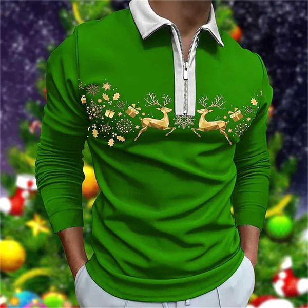 high springautumn men's street d spliced print casual long sleeve polo shirt men christmas ball party lapel zipup polo shirt qfm, White;black
high springautumn men's street d spliced print casual long sleeve polo shirt men christmas ball party lapel zipup polo shirt qfm, White;black