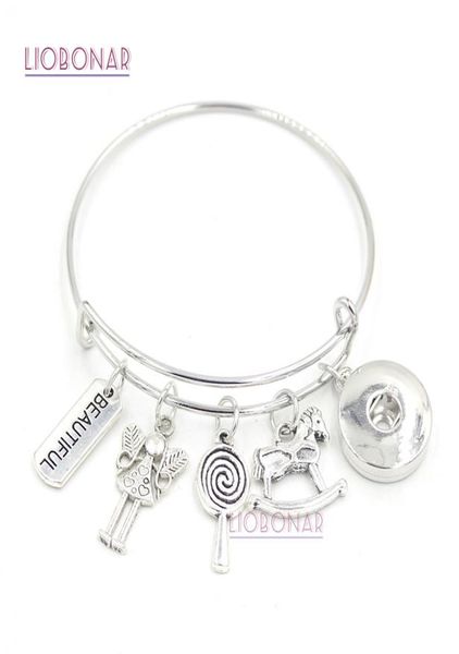 new arrival diy snap jewelry beautiful little girl lollipop rocking horse charm bracelet bangle snap button bracelets for teenth g7378353, Golden;silver
new arrival diy snap jewelry beautiful little girl lollipop rocking horse charm bracelet bangle snap button bracelets for teenth g7378353, Golden;silver